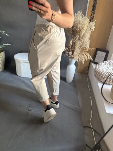 Nohavice SUN bez gombíka do 3XL-béžová