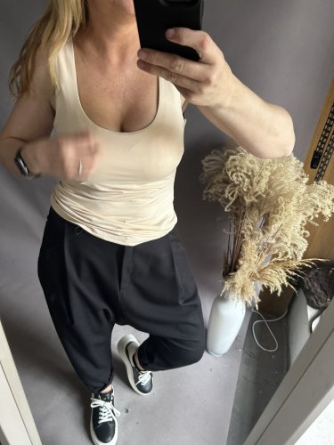 Top s vypchávkami-tie sa dajú vybrať-béžová