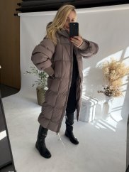 Bunda Paris-dlhá-mocca