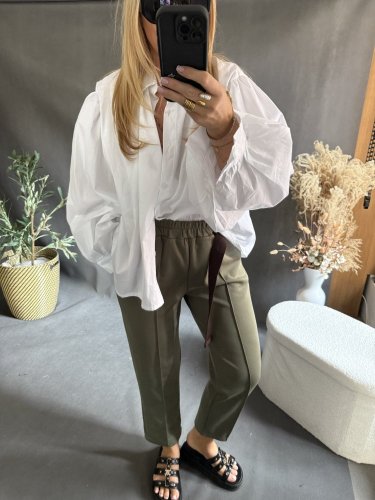 Košile oversize rukáv-bílá