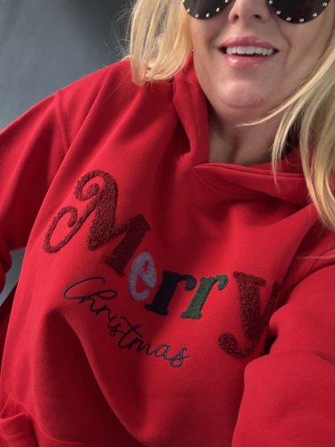 Mikina Merry Christmas-červená