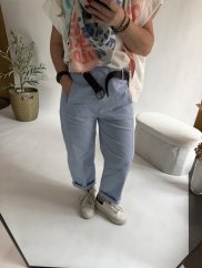 Kalhoty Luisa Baloon-modré