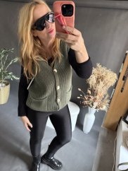 Pletená Vesta Chick-khaki