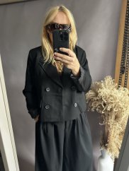 Kabátik/trenčkot Select-čierny