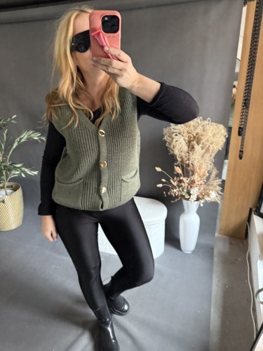 Pletená Vesta Chick-khaki