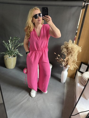 Overal Flower-růžová