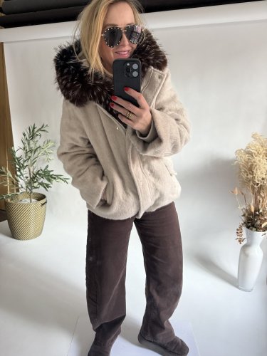 Bunda Chic Lady-tmavý kožuch