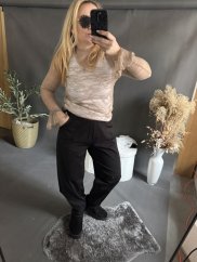 Tričko Čipka-mocca