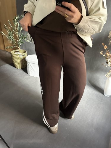 Nohavice s pruhom-max do M