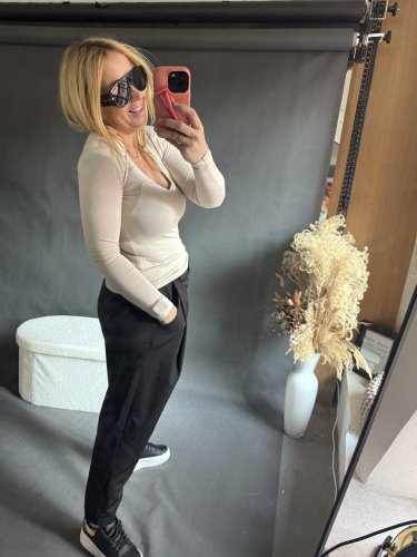 Tričko s vycpávkama-béžové