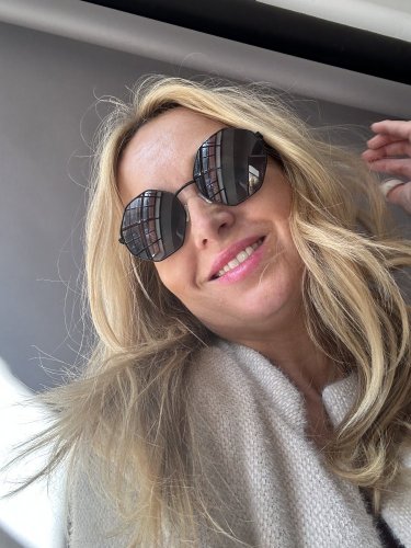 Brýle Hollywood - barva: černé sklo-zlaté obroučky