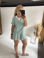 Set šortky a blúzka- mint