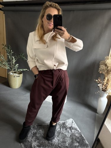 Nohavice Blair bavlnené- vínové