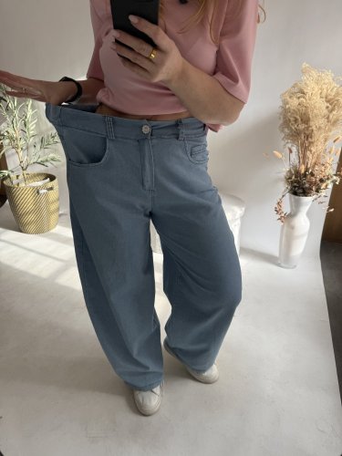 Džínsy Big do XL-baby blue