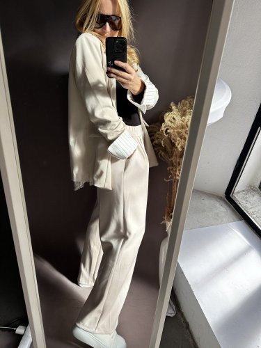 Nohavice Viskoza -béžové