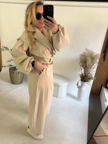 Nohavice Ballon plátené letné-beige