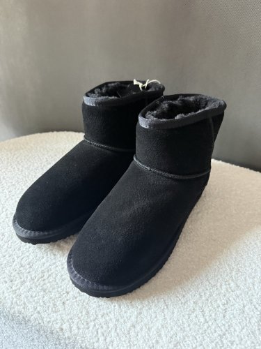 Válenky na platforme kožené-čierné-nižšia platforma