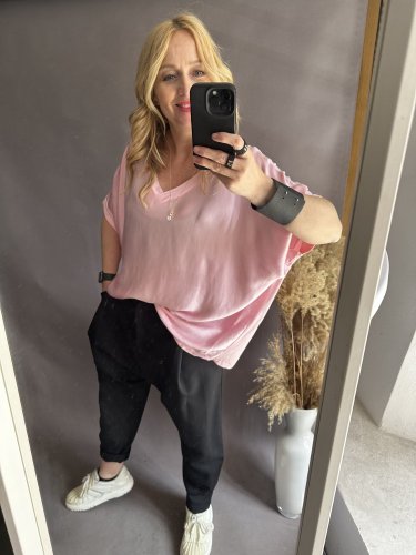 Bluza Liame-UNI SIZE na XS-XL-růžová