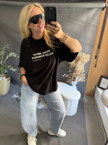 Tričko Social madia-čierné