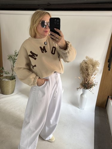 Mikina Mommy beige