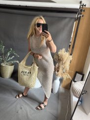 Prikrývka na plavky Marbella-béžový