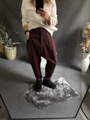 Kalhoty Blair bavlněné- vínové