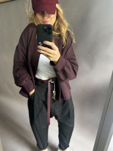 Kardigan bavlněná Aura-bordeaux