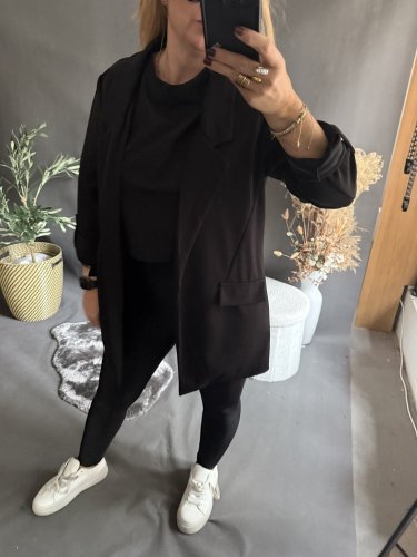 Sako tenké-lehce oversize-černé