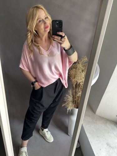 Bluza Liame-UNI SIZE na XS-XL-růžová