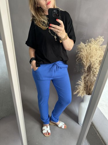 Kalhoty teplákové Daily - barva: modré