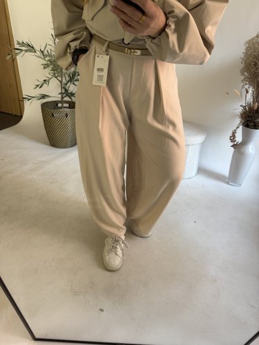 Nohavice Ballon plátené letné-beige