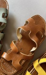 Sandálky Maroko kožené hnědé