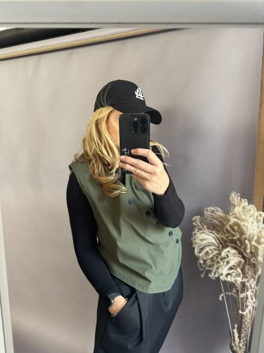 Asymetrická vesta Sun-khaki