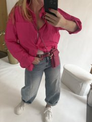 Košile Basic oversize unisize-růžová