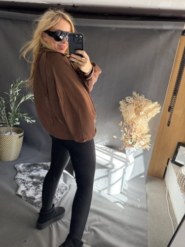 Bomber saténový hnědý