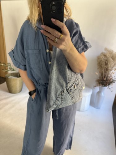 Kabelka Jeans-modrá