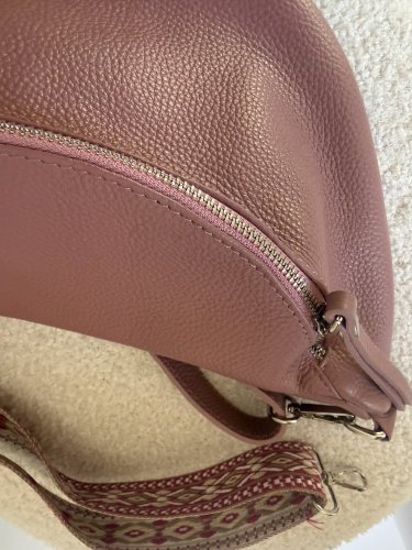 Popruh ku kabelke alebo ku Set Cupholder-strieborné kovani-Maroo pink
