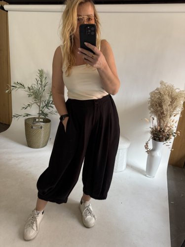 Nohavice Lux Luna-čierná