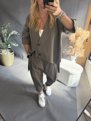 Nohavice SUN bez gombíka do 3XL-khaki