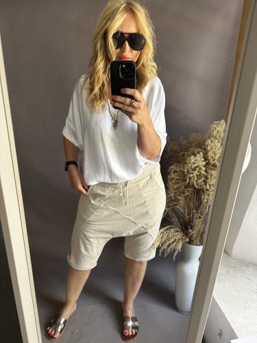 Šortky Down -světlo béžové