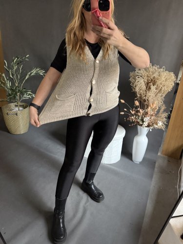 Pletená Vesta Chick-béžová