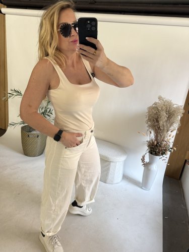 Tielko široké ramienka-cream