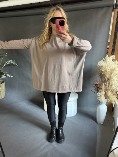 Tričko/tunika plus size-béžová