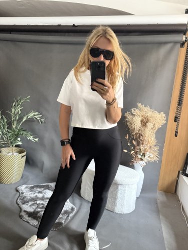 Tričko CROP viskoza-bílé