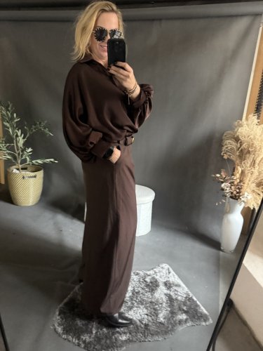 Kalhoty Ambel-hnědé