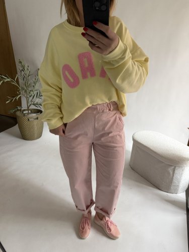 Nohavice Luisa Baloon-pudrové