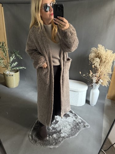 Kabát/cardigan Meccuch-Mocca