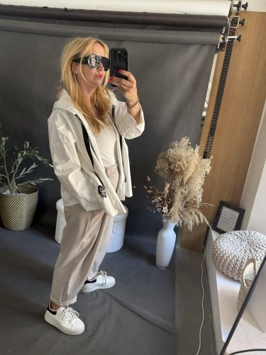 Mikina Natural-bílá