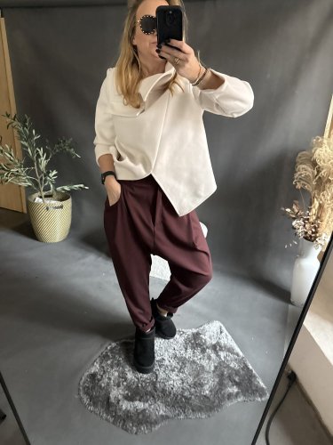 Nohavice Blair bavlnené- vínové