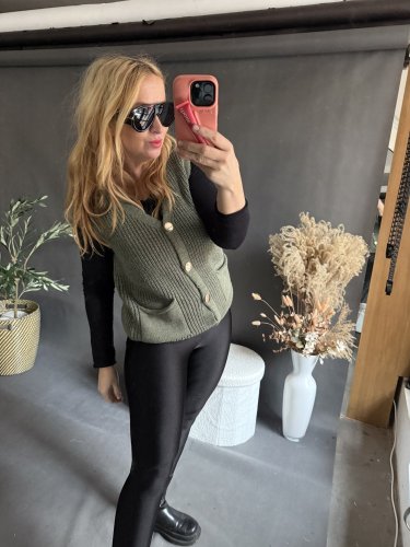 Pletená Vesta Chick-khaki